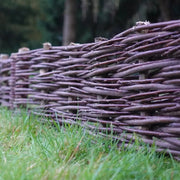 2.4m Willow lawn edging border natural premium durable by Woven Wood Tulipy